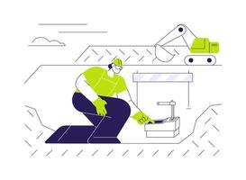 Soil compaction testing abstract concept illustration. vector