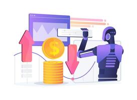 AI-Dictated Dynamic Pricing abstract concept illustration. vector