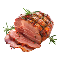 rebanado jamón en transparente antecedentes png