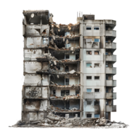 Demolished Building on Transparent Background png