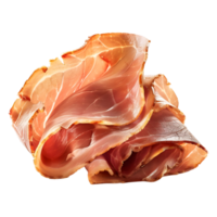 rebanado jamón en transparente antecedentes png