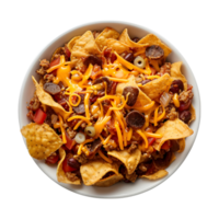 Mouthwatering Frito Chili in a Bowl on Transparent Background png