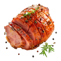 tranché jambon sur transparent Contexte png