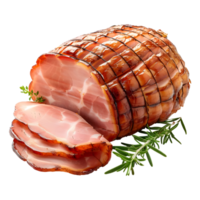 Sliced Ham on Transparent Background png