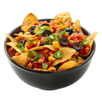 watertanden frito Chili in een kom Aan transparant achtergrond png