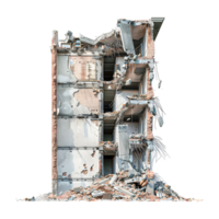 Demolished Building on Transparent Background png