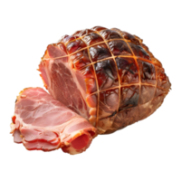 rebanado jamón en transparente antecedentes png