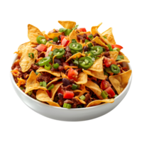 lecker frito Chili im ein Schüssel auf transparent Hintergrund png