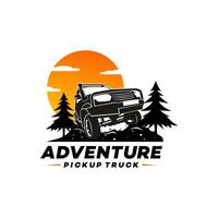 vintage car off road adventure template illustration vector