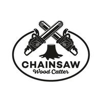 chainsaw logo template illustration design vector