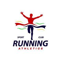 running sport logo template illustration design vector