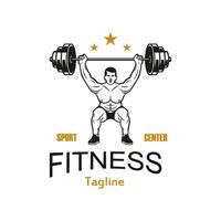 fitness logo template illustration design vector