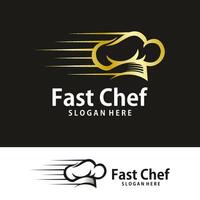 chef logo design illustration, restaurant symbol vector