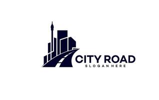 city road logo template illustration design vector