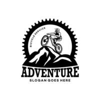 Mountain bike, downhill bike logo template vector