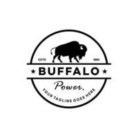 Silhouette buffalo icon illustration design vector