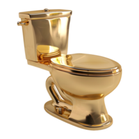 Golden Commode Washroom on Transparent Background png