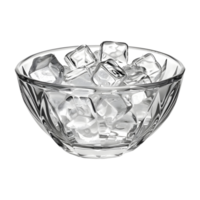 Ice Cubes in a Bowl on Transparent Background png