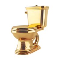 Golden Commode Washroom on Transparent Background png