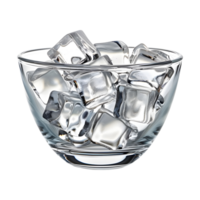 la glace cubes dans une bol sur transparent Contexte png