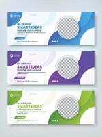 Creative business agency social media cover banner vector