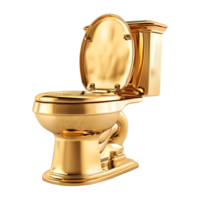 Golden Commode Washroom on Transparent Background png