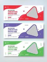 Creative corporate business social media cover banner vector