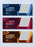 Creative corporate business marketing social media cover banner vector