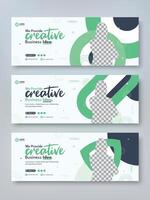 Creative corporate business marketing agency or social media cover banner vector