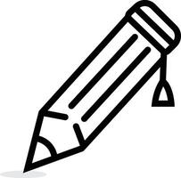 Pencil flat icon clip art design object. Single high quality outline symbol vector
