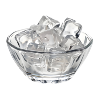 hielo cubitos en un cuenco en transparente antecedentes png