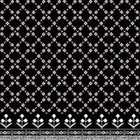 Embroidered cross national big set of traditional patterns. Illustration of ethnic seamless ornamental geometric pattern. vector