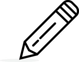 Pencil flat icon clip art design object. Single high quality outline symbol vector