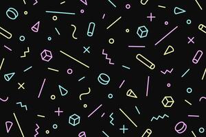 Seamless graphic pattern 80s-90s trendy styles vector