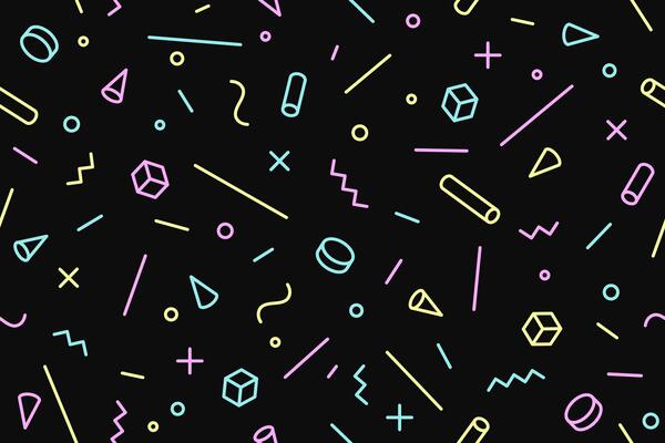 Seamless graphic pattern 80s-90s trendy styles