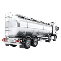 White Oil Tanker Truck on Transparent Background png