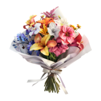 colorato fiori bokeh su trasparente sfondo png