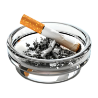 cigarrillo en cenicero en transparente antecedentes png