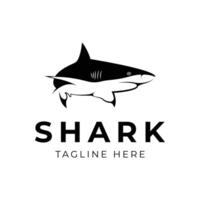 tiburón logo diseño ilustración vector