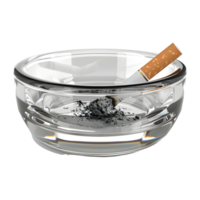 cigarrillo en cenicero en transparente antecedentes png