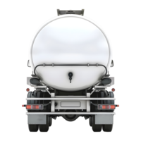 White Oil Tanker Truck on Transparent Background png