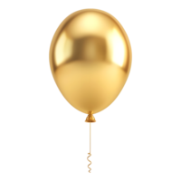 Golden Balloon on Transparent Background png