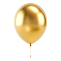 Golden Balloon on Transparent Background png