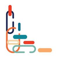 Modern Line Rounde Corner vector