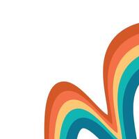 Retro Rainbow Wavy Corner vector