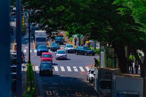 A cityscape at Omotesando avenue in Tokyo long shot photo