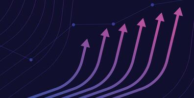 Modern arrow chart background for dynamic presentations and data visualization vector