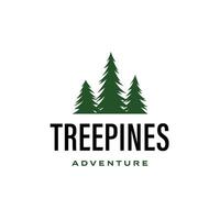 Elegant tree pines logo for nature-inspired branding and environmental design vector