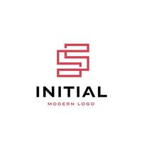 Unique and modern initial letter S logo for contemporary branding and design vector