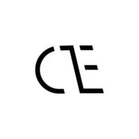 Initial letter CE logo design template illustration vector